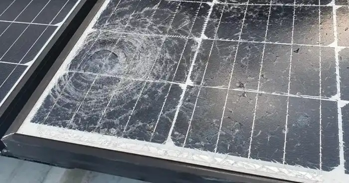 Damaged Solar Cells and Wiring