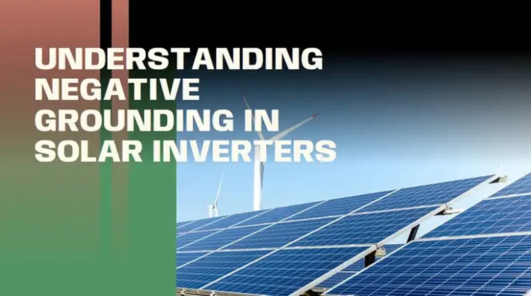 What is Negative Grounding in a Solar Inverter? A Complete Guide